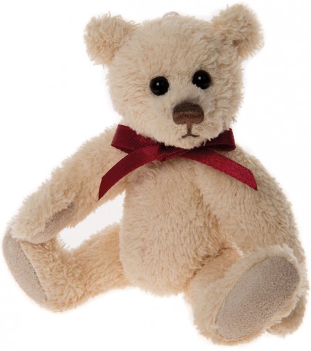 Retired At Corfe Bears - LINEN TEDDY BEAR KEYRING 5"