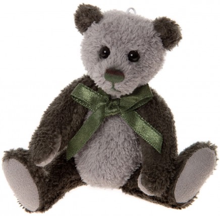 Retired At Corfe Bears - TWEED TEDDY BEAR KEYRING 5"