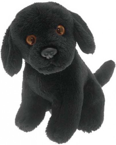 Retired Bears and Animals - LABRADOR BLACK SOFT TOY DOG 17CM