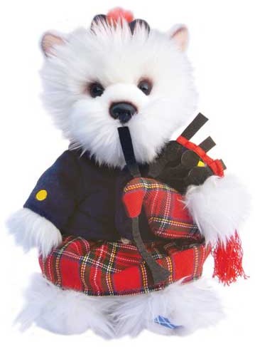 Retired Faithful Friends - WEST HIGHLAND TARTAN PIPER 30.5CM