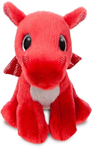 Retired Aurora - SPARKLE TAILS FLAME RED DRAGON 7"