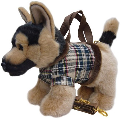 Retired Faithful Friends - GERMAN SHEPHERD SOFT TOY HANDBAG/SHOULDER BAG 12"