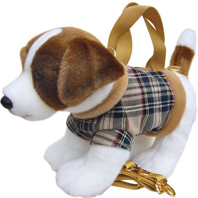 Retired Faithful Friends - JACK RUSSELL SOFT TOY DOG HANDBAG/SHOULDER BAG 12"