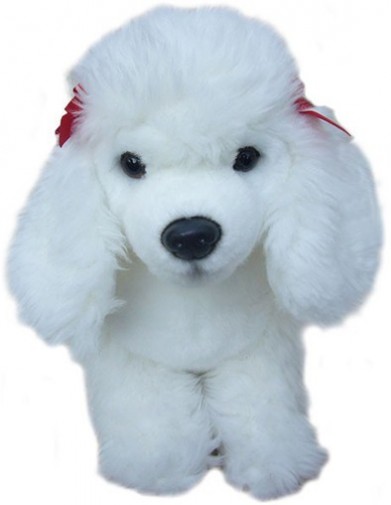 Retired Bears and Animals - POODLE WHITE SOFT TOY DOG 30.5CM