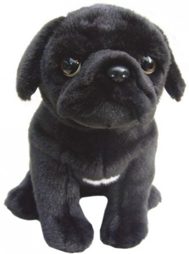 Retired Faithful Friends - PUG BLACK SOFT TOY DOG 30.5CM