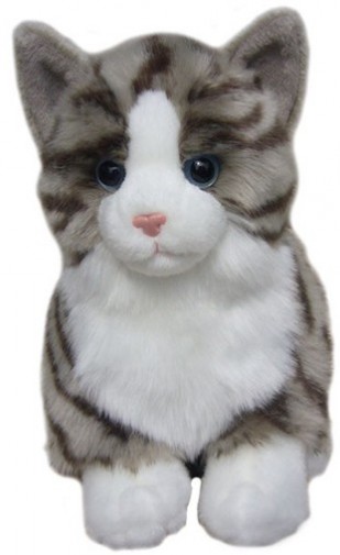 Cats - GREY TABBY SOFT TOY CAT 30.5CM