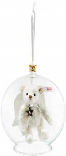 Retired Steiff Bears - GABRIEL TEDDY BEAR IN BAUBLE ORNAMENT 10CM