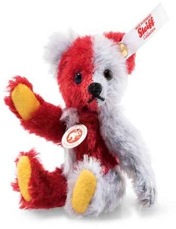 Retired Steiff Bears - HARLEKIN MINI TEDDY BEAR 10CM