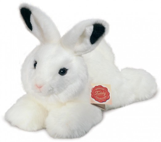 Retired Bears and Animals - RABBIT LYING WHITE 28CM