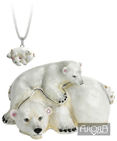 Retired Bears and Animals - POLAR BEAR TRINKET BOX & PENDANT