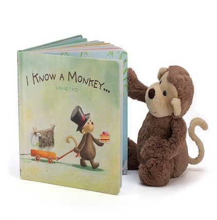Retired Jellycat at Corfe Bears - BOOK - I KNOW A MONKEY