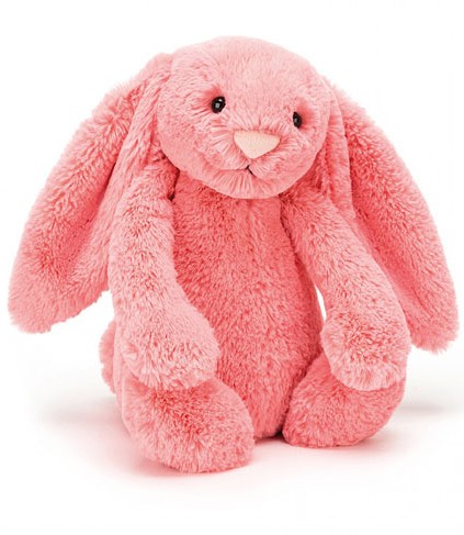 Retired Jellycat at Corfe Bears - BASHFUL BUNNY CORAL 18CM