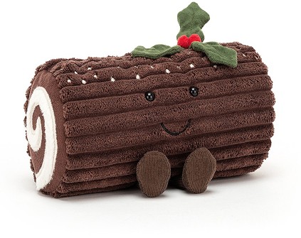 Retired Jellycat at Corfe Bears - AMUSEABLE YULE LOG 21CM