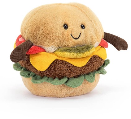 Retired Jellycat at Corfe Bears - AMUSEABLE BURGER 11CM