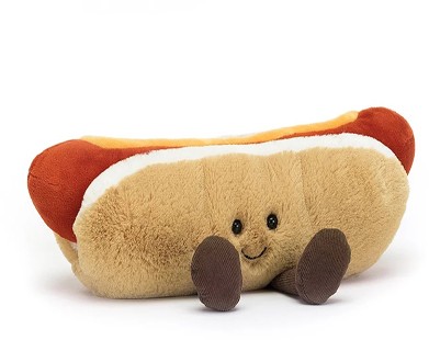 Retired Jellycat at Corfe Bears - AMUSEABLE HOT DOG 25CM