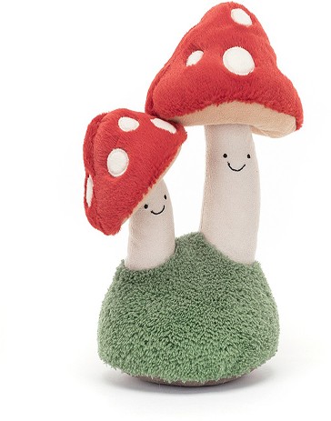 Retired Jellycat at Corfe Bears - AMUSEABLE PAIR OF TOADSTOOLS 25CM