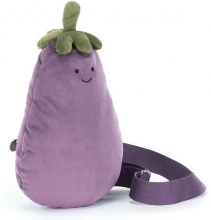 Jellycat Bag Charms & Accessories - AMUSEABLES AUBERGINE BUM BAG CM