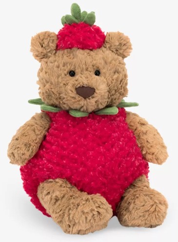 Jellycat Bears - BARTHOLOMEW BEAR STRAWBERRY 26CM