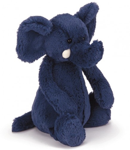 Retired Jellycat at Corfe Bears - BASHFUL DARK BLUE ELEPHANT 18CM