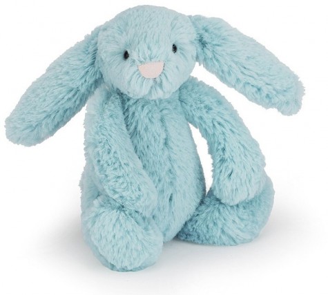 Retired Jellycat at Corfe Bears - BASHFUL BUNNY AQUA 18CM