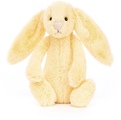 Retired Jellycat at Corfe Bears - BASHFUL BUNNY LEMON SMALL / LITTLE 18CM