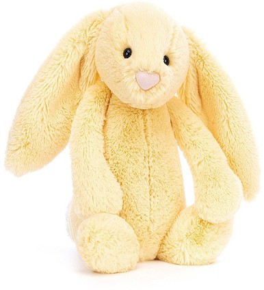 Retired Jellycat at Corfe Bears - BASHFUL BUNNY LEMON MEDIUM / ORIGINAL 31CM