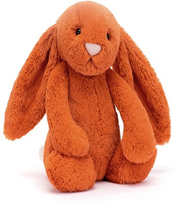 Retired Jellycat at Corfe Bears - BASHFUL BUNNY TANGERINE ORIGINAL 31CM