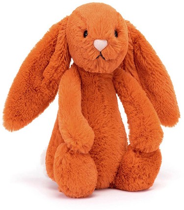 Retired Jellycat at Corfe Bears - BASHFUL BUNNY TANGERINE LITTLE 18CM