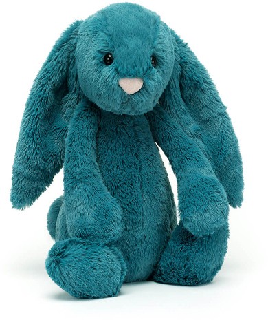 Retired Jellycat at Corfe Bears - BASHFUL BUNNY MINERAL BLUE ORIGINAL 31CM