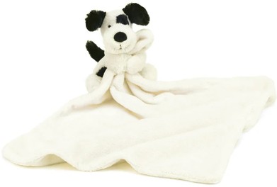 Jellycat Animals - BASHFUL BLACK & CREAM PUPPY SOOTHER 34CM