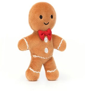 Retired Jellycat at Corfe Bears - FESTIVE FOLLY GINGERBREAD MAN 10CM