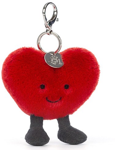 Jellycat Bag Charms - AMUSEABLE HEART BAG CHARM 16CM