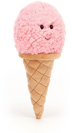 Retired Jellycat at Corfe Bears - IRRESISTIBLE ICE CREAM STRAWBERRY 18CM