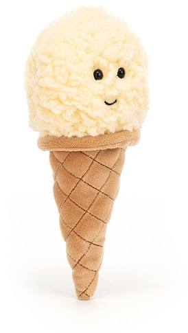 Retired Jellycat at Corfe Bears - IRRESISTIBLE ICE CREAM VANILLA 18CM