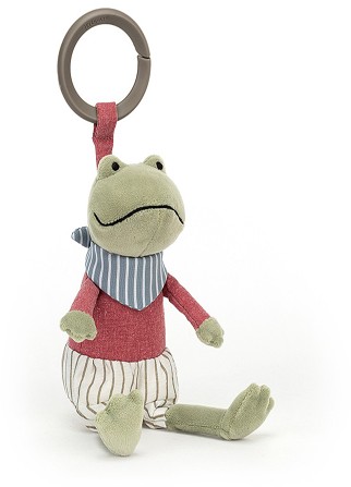 Retired Jellycat at Corfe Bears - LITTLE RAMBLER FROG RATTLE 13CM