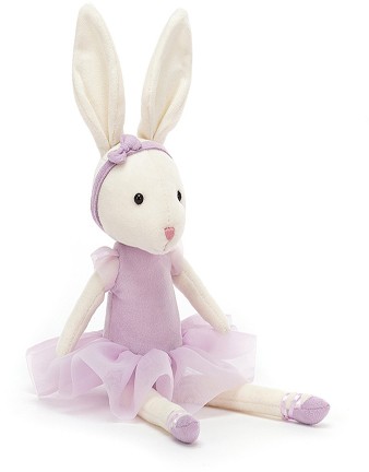Retired Jellycat at Corfe Bears - PIROUETTE BUNNY LILAC 27CM