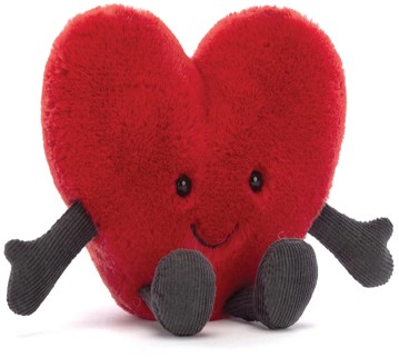 Retired Jellycat at Corfe Bears - AMUSEABLE RED HEART LITTLE (HANDS) 11CM