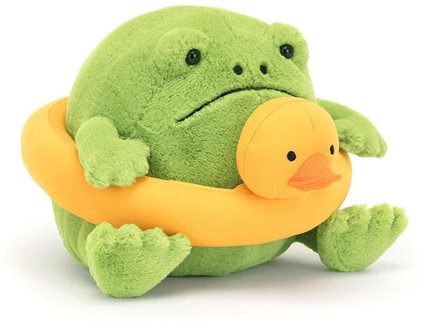 Jellycat Animals - RICKY RAIN FROG RUBBER RING 17CM