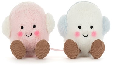 Jellycat Christmas - AMUSEABLES TOASTIE PINK AND WHITE MARSHMALLOWS 16CM