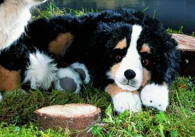 Retired Kosen Animals - BERNESE MOUNTAIN DOG LYING 43CM