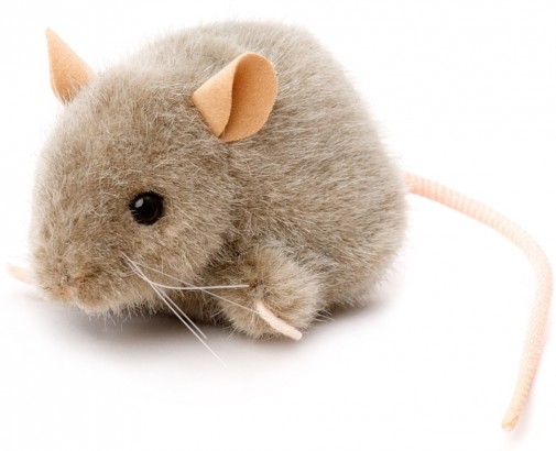 Kosen Animals - Realistic Plush Mouse Toy, Grey
