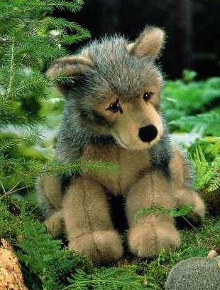 Retired Kosen Animals - WOLF CUB SITTING 40CM