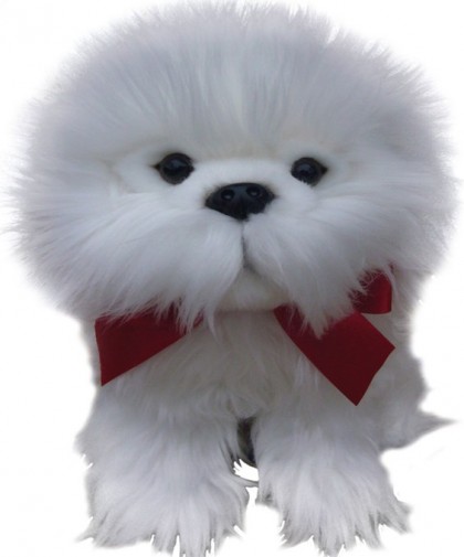 Retired Bears and Animals - MALTESE SOFT TOY DOG 30.5CM