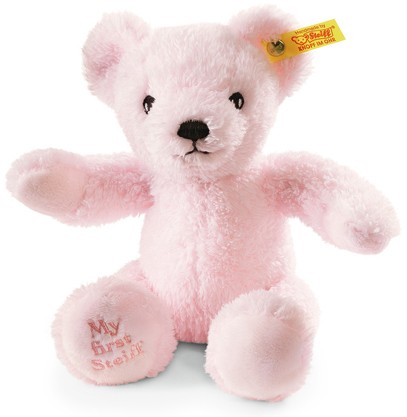 Retired Steiff Bears - MY FIRST STEIFF TEDDY BEAR PINK 24CM