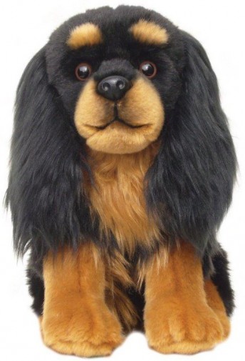 Dog Breeds - CAVALIER BLACK & TAN SOFT TOY DOG 30.5CM