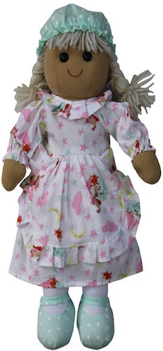 Retired Bears and Animals - RAG DOLL WITH OWL AND PUSSYCAT DRESS 40CM