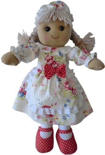 Retired Bears and Animals - RAG DOLL WITH FLORAL HAT 40CM
