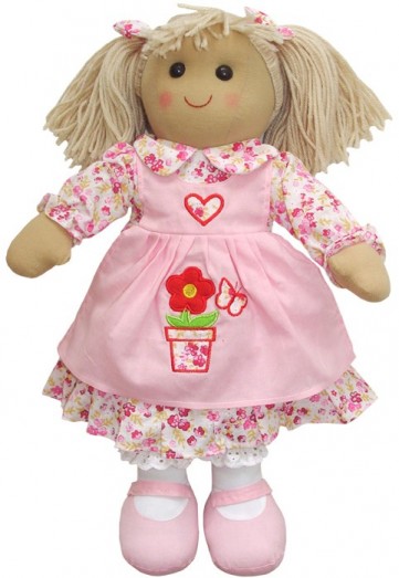 Retired Other - RAG DOLL WITH FLOWER POT PINNY 40CM