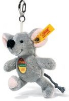 Retired Steiff Bears - KEYRING MOUSE GREY 10CM