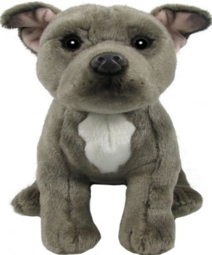 Retired Faithful Friends - STAFFORDSHIRE BULL TERRIER BLUE / GREY SOFT TOY DOG 30.5CM